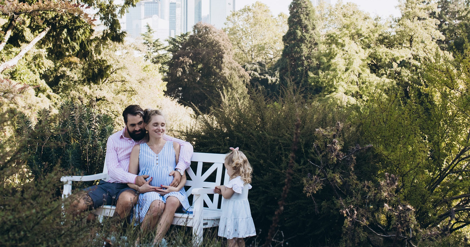 Familie im Partnerlook Mama Papa Tochter