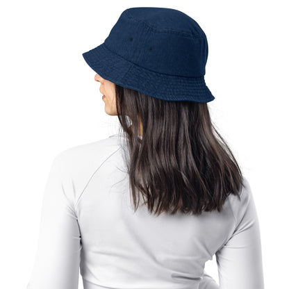 bucket hat blau seite